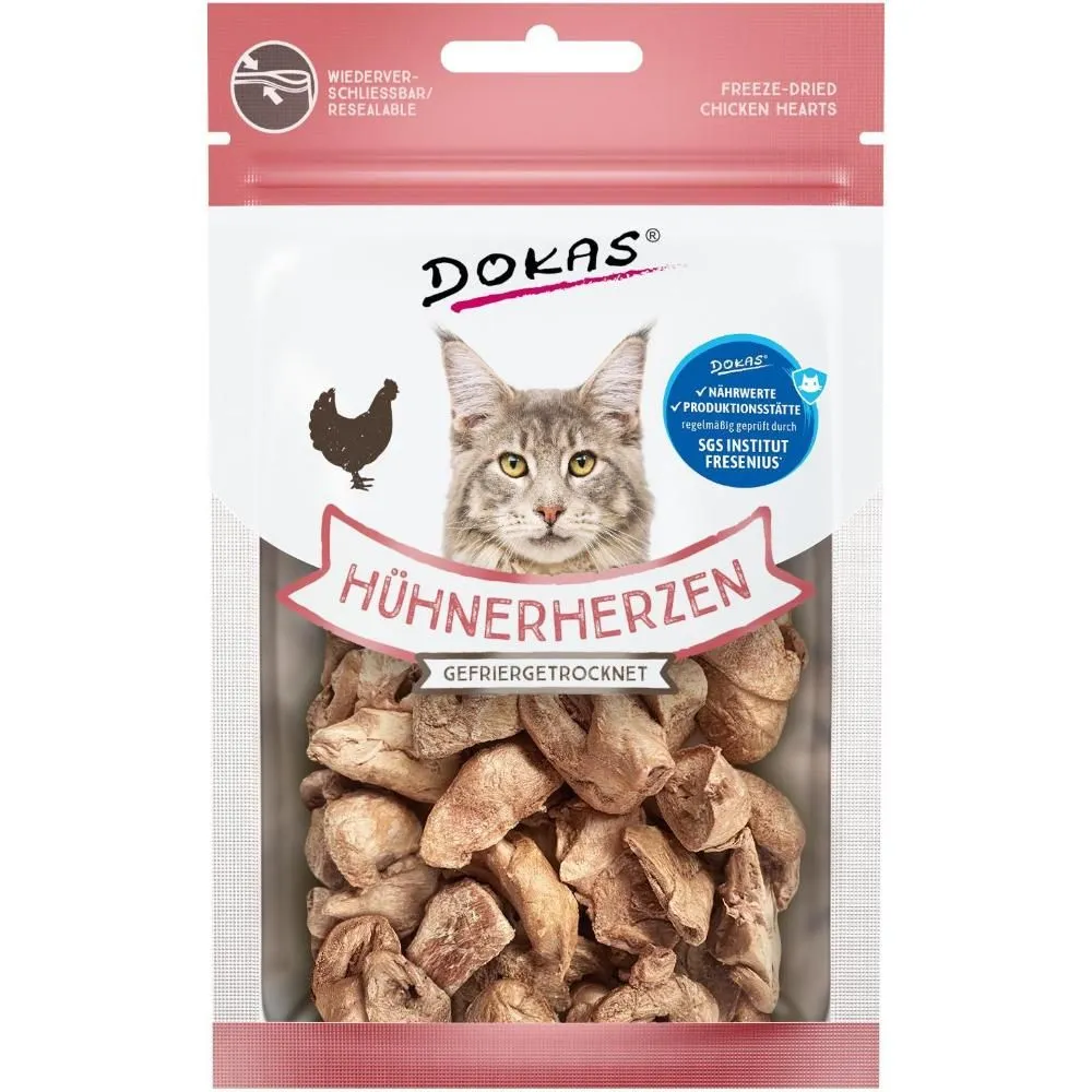 Dokas Kat Frysetørrede kyllingehjerter 15 Gram